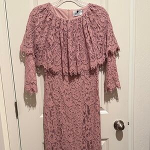 Dainty Jewells Mauve Lace Midi Dress